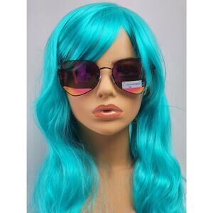 Foster Grant Geometric Alternative Black Metal Mirrored Sunglasses 52195FGX001